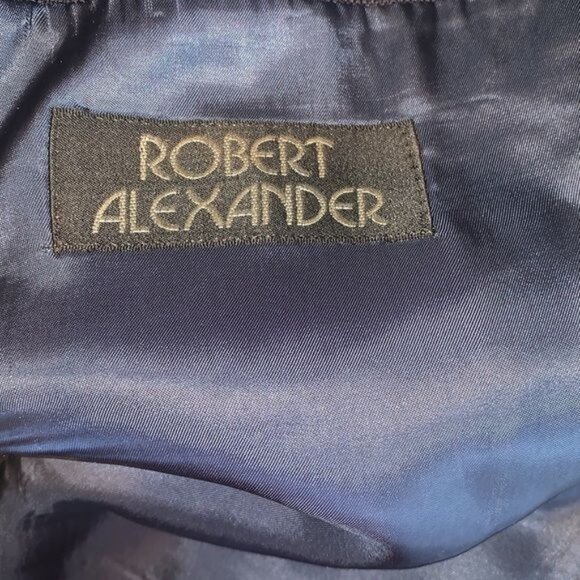 Robert Alexander Mens Blazer Size 42R Navy Wool Blend Two-Button - Picture 2 of 11